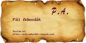 Pál Adeodát névjegykártya